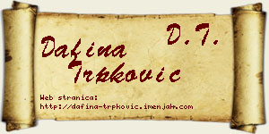 Dafina Trpković vizit kartica
